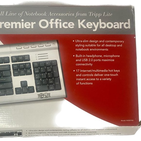 Tripp-Lite Noteables Premier Office Keyboard- Like New - Picture 2 of 7